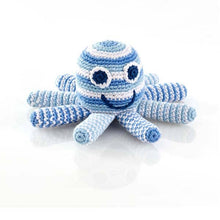 Load image into Gallery viewer, Crochet Baby Toy Octopus rattle - Pale blue