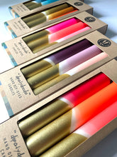 Load image into Gallery viewer, Purple, Pink & Gold Dip Dye Candles