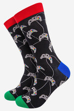 Load image into Gallery viewer, Men's Bamboo Socks - Black , Games Console