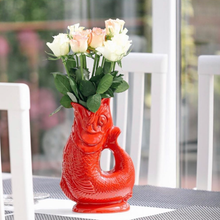 Load image into Gallery viewer, Red Original Gluggle Jug Pitcher Vase