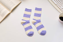 Load image into Gallery viewer, Warm Cashmere & Wool Blend Socks – Striped Winter Style