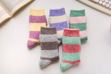Load image into Gallery viewer, Warm Cashmere & Wool Blend Socks – Striped Winter Style