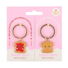 Load image into Gallery viewer, Set of 2 Kawaii Peanut Butter and Jelly Friendship Keyrings