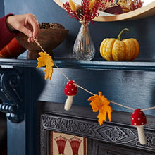 Load image into Gallery viewer, Felt Autumn Leaf and Mushroom Garland