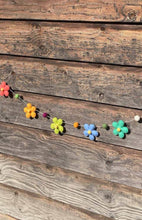 Load image into Gallery viewer, Multi-Colored Felt Flower & Ball Garland