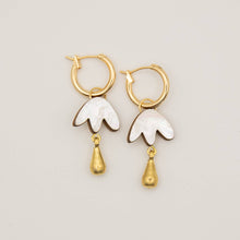 Load image into Gallery viewer, Petal Drop Hoop Earrings