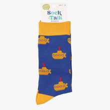 Load image into Gallery viewer, Yellow Submarine Bamboo Socks in Blue