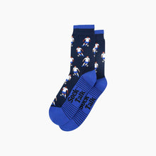 Load image into Gallery viewer, Football Players Bamboo Socks in Navy Blue