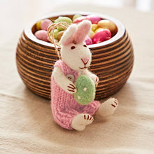 Load image into Gallery viewer, Felt Rabbit with Egg Hanging Decoration