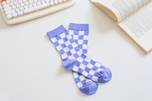 Load image into Gallery viewer, Women's Checkered Cotton Socks - Trendy & Soft Crew Socks