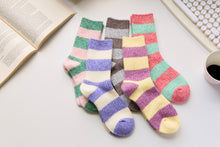 Load image into Gallery viewer, Warm Cashmere & Wool Blend Socks – Striped Winter Style