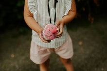 Load image into Gallery viewer, Crochet Baby Toy Friendly cupcake rattle- strawberry