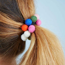 Load image into Gallery viewer, Felt 14 Ball Hair Band / Bobble - Colourful Hair Tie
