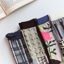 Load image into Gallery viewer, Retro Sheer Socks for Women – Floral & Graphic Design