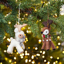 Load image into Gallery viewer, Felt Reindeer Christmas Decoration