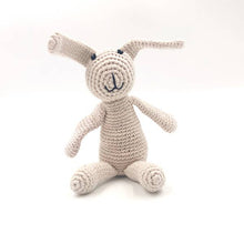Load image into Gallery viewer, Crochet Baby Toy My first bunny rattle - natural