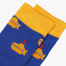 Load image into Gallery viewer, Yellow Submarine Bamboo Socks in Blue