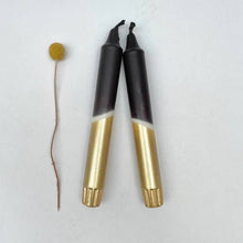 Load image into Gallery viewer, Black & Gold Dip Dyed Candles