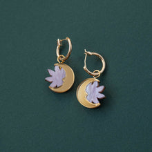 Load image into Gallery viewer, Daydream Sun & Moon Hoop Earrings