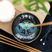 Load image into Gallery viewer, Luna Moth Ceramic Incense Holder Plate