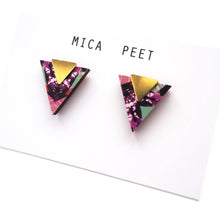 Load image into Gallery viewer, Geometric Triangle Stud Earrings