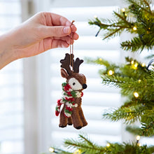 Load image into Gallery viewer, Felt Reindeer Christmas Decoration