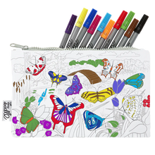 Load image into Gallery viewer, Butterfly Colour-In Pencil Case