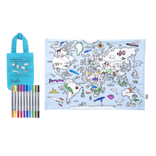 Load image into Gallery viewer, World Map Colour-In Placemat