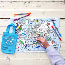Load image into Gallery viewer, World Map Colour-In Placemat