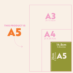 A5 Lay Flat Notebook - Les Fleur