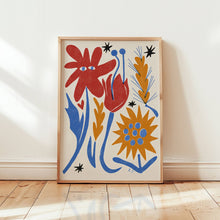 Load image into Gallery viewer, 'Flower Bush' | Floral | Playful | Retro | Risograph Style Print
