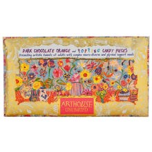 Load image into Gallery viewer, Floral Bright, Dark Chocolate Bar with Orange &amp; Popping Candy pieces
