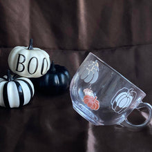 Load image into Gallery viewer, Pumpkin Glass Mug (Glitter)
