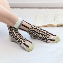 Load image into Gallery viewer, Retro Sheer Socks for Women – Floral &amp; Graphic Design
