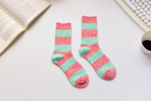 Load image into Gallery viewer, Warm Cashmere &amp; Wool Blend Socks – Striped Winter Style
