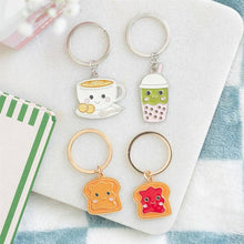 Load image into Gallery viewer, Set of 2 Kawaii Peanut Butter and Jelly Friendship Keyrings
