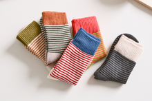 Load image into Gallery viewer, Women's Striped Cotton Socks - Soft, Breathable &amp; Stylish
