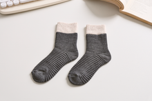 Load image into Gallery viewer, Women's Striped Cotton Socks - Soft, Breathable &amp; Stylish
