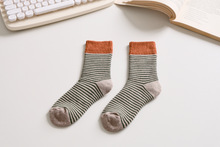 Load image into Gallery viewer, Women's Striped Cotton Socks - Soft, Breathable &amp; Stylish
