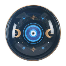 Load image into Gallery viewer, Blue All Seeing Eye Print Incense Holder Plate
