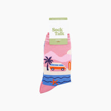 Load image into Gallery viewer, Beach Campervan Bamboo Socks in Pink

