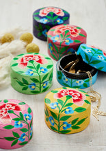 Load image into Gallery viewer, Kashmiri Chrysanthemum Handpainted Trinket Box Small

