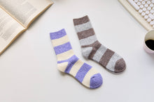 Load image into Gallery viewer, Warm Cashmere &amp; Wool Blend Socks – Striped Winter Style
