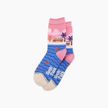 Load image into Gallery viewer, Beach Campervan Bamboo Socks in Pink
