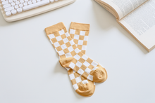 Load image into Gallery viewer, Women's Checkered Cotton Socks - Trendy &amp; Soft Crew Socks
