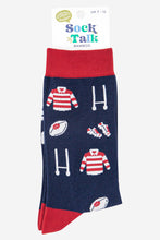 Load image into Gallery viewer, Men's Bamboo Socks - Navy Blue, Rugby
