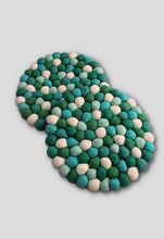Load image into Gallery viewer, Hand Crafted Round Felt Ball Trivet, Assorted Color Options
