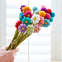 Load image into Gallery viewer, Pack of 6 Felt Handmade Flower Bouquet - Multicoloured
