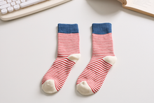 Load image into Gallery viewer, Women's Striped Cotton Socks - Soft, Breathable &amp; Stylish
