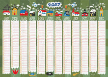 Load image into Gallery viewer, 2027 Illustrated Folk Art Wall Planner | Colourful Calendar
